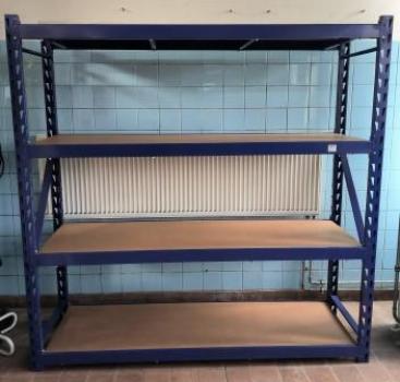 Schwerlastregal 200 x 200 x 60 cm 4 Holzböden 3200 kg